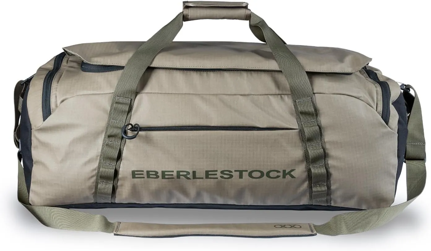 Eberlestock Hyllus Duffel Bag for Men - Durable, Water-Resistant, Small Men's Duffle Bag with Zipper Pockets, Ideal for Travel & Gym, Tactical Gear Bag, Hunting, Fishing, Camping - Dry Earth, 65L