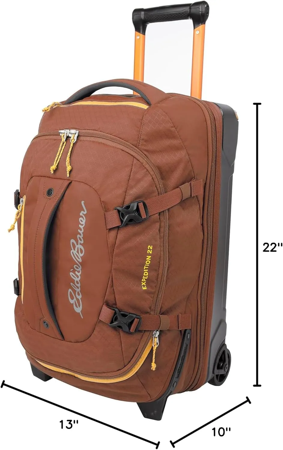 Eddie Bauer Expedition Duffel Bag 2.0-Made from Rugged Polycarbonate and Nylon, Rust, 22L