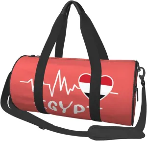 Egypt Heartbeat Duffel Bag Gym Bag Travel Sports Tote Large Foldable Beach Swim Yoga5