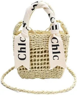 Eiyye Straw Purse Top Tote Shoulder Bag Girl Coin Purse Crossbody Vacation Drawstring Opening