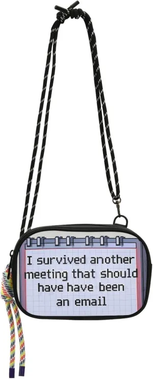 English Phrase Black Humor Small Crossbody Bag for Women Trendy with Credit Card Slots Nylon Small Crossbody Phone Bag For Hiking Traveling