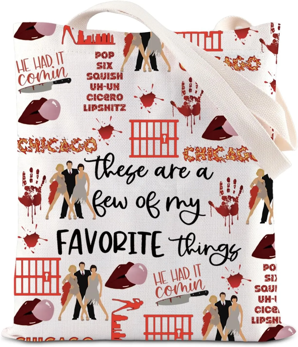 ENSIANTH Musical Inspired Tote Bag Fans Gift Musical Lover Handbag Skyline City Merch Theater Drama Fans Gift