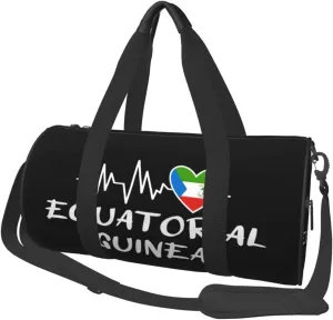 Equatorial Guinea Heartbeat Duffel Bag Gym Bag Travel Sports Tote Large Foldable Beach Swim Yoga8