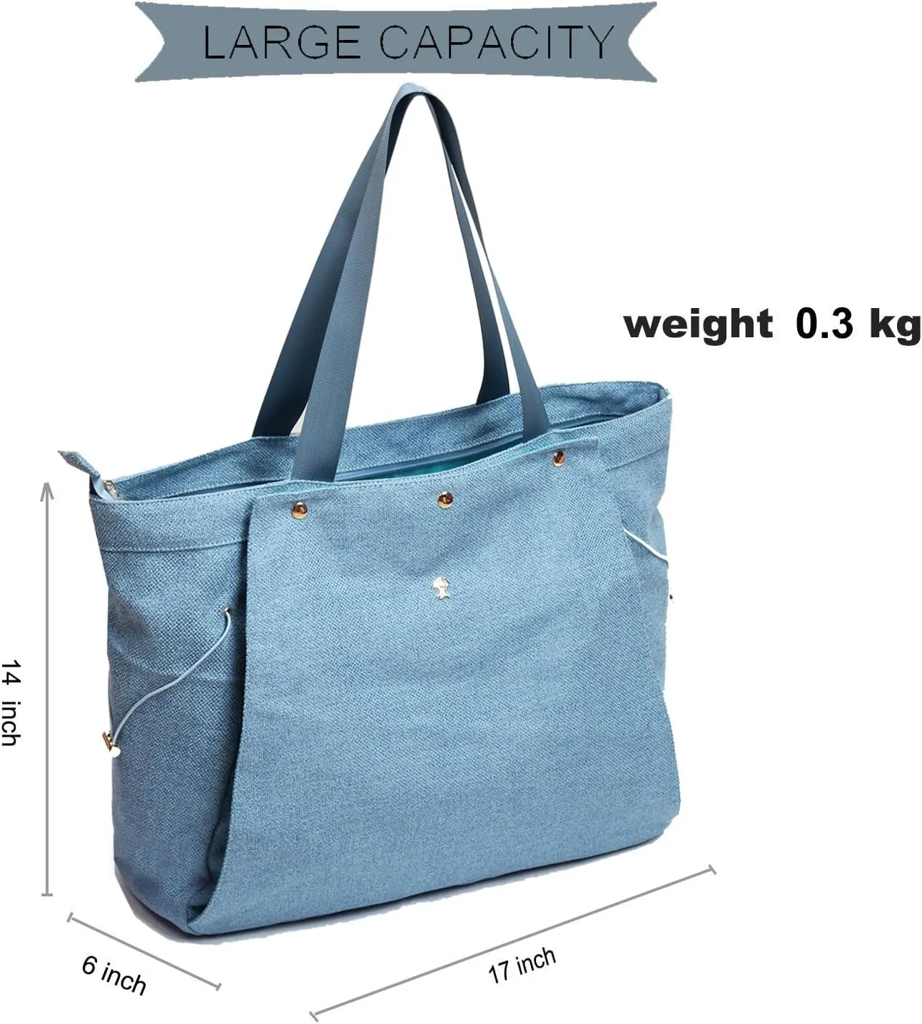 ESVAN Yoga Mat Bag, Gym Bag Tote Bag with Multi Pockets For Women Drawstring Yoga Mat Carrier Pilates Travel Workout Office