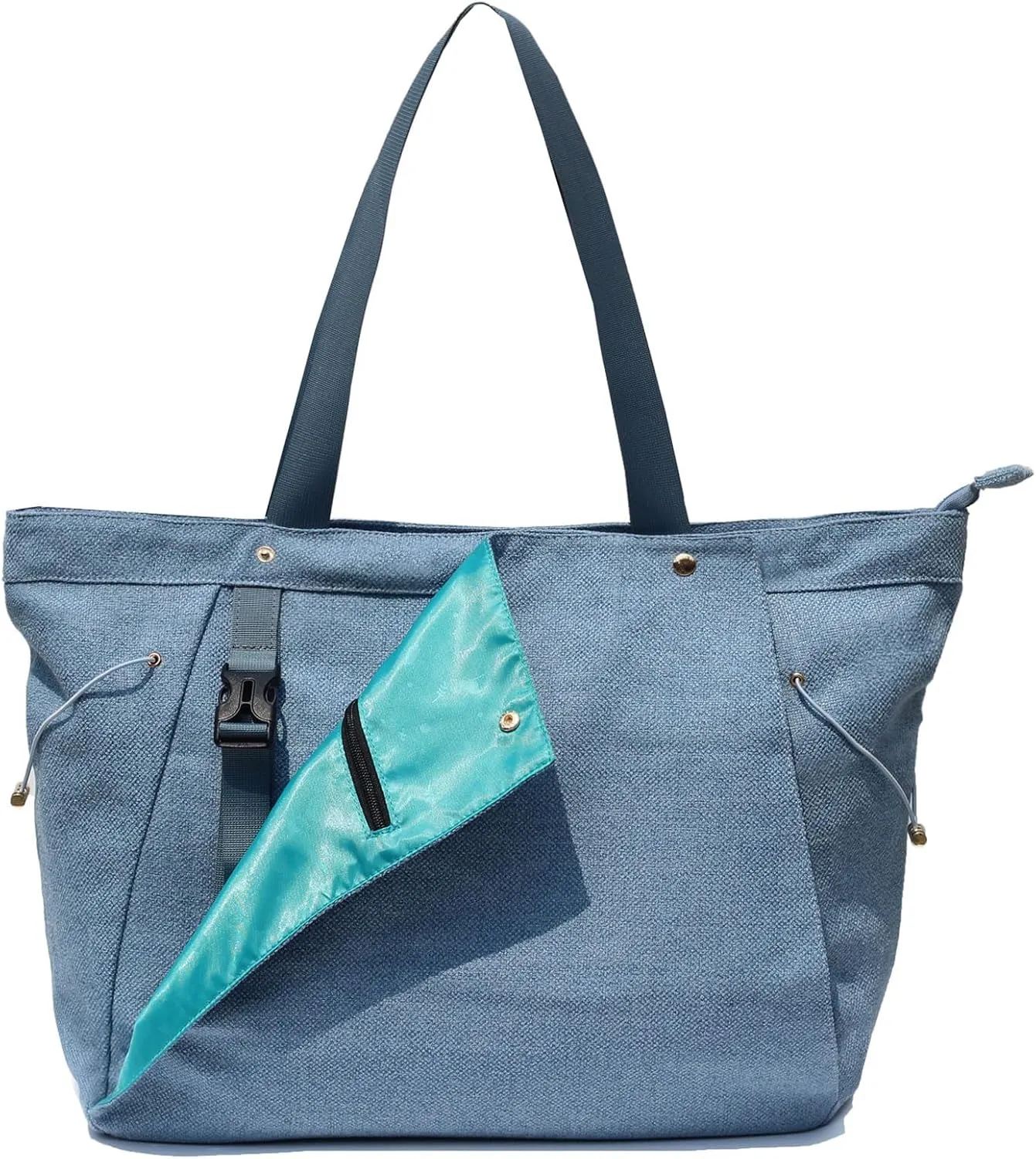 ESVAN Yoga Mat Bag, Gym Bag Tote Bag with Multi Pockets For Women Drawstring Yoga Mat Carrier Pilates Travel Workout Office