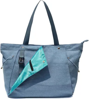 ESVAN Yoga Mat Bag, Gym Bag Tote Bag with Multi Pockets For Women Drawstring Yoga Mat Carrier Pilates Travel Workout Office