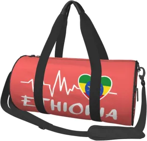 Ethiopia Heartbeat Duffel Bag Gym Bag Travel Sports Tote Large Foldable Beach Swim Yoga7