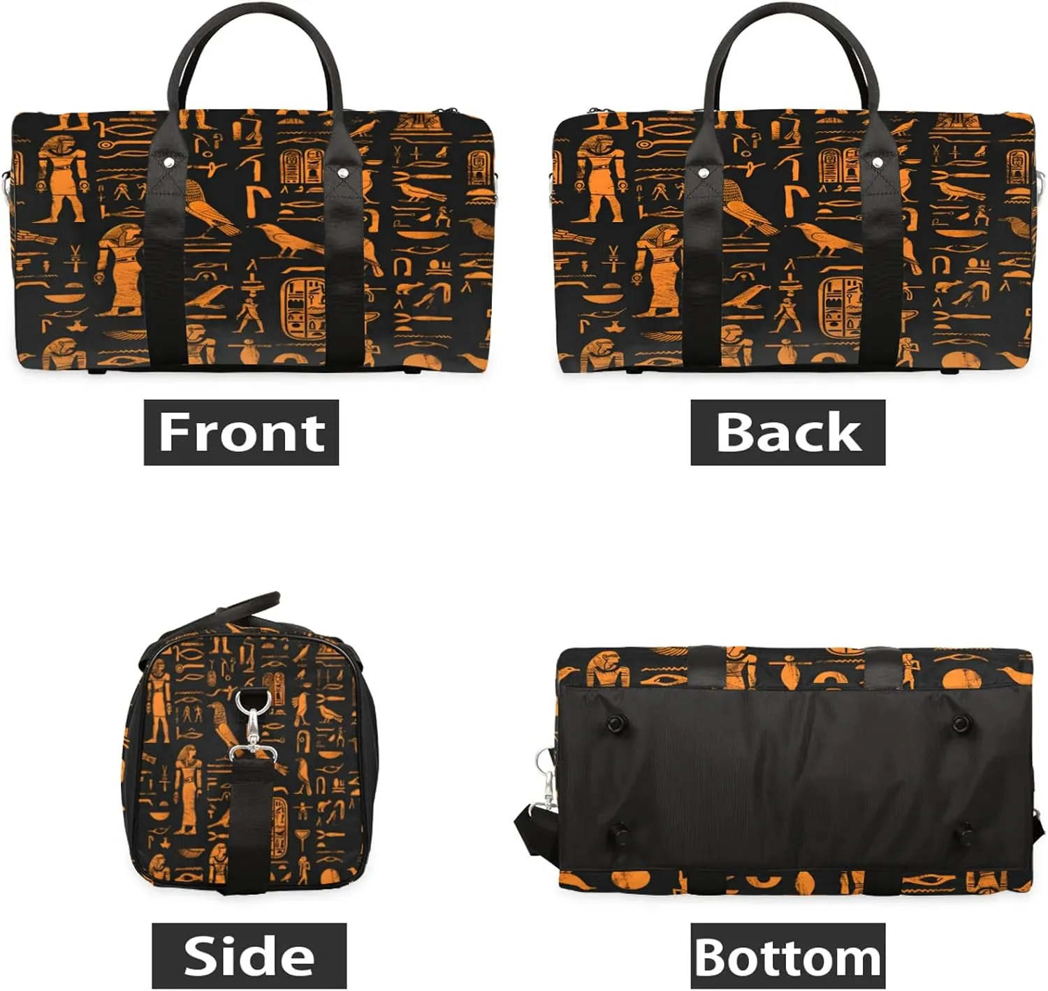 Ethnic Egypt Egyptian Travel Bag for Men Women, Gym Duffle Bags for Travel, Carry On Luggage Bag, Weekender Overnight Workout Bags