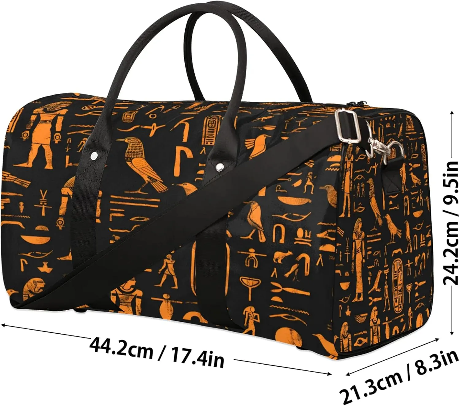 Ethnic Egypt Egyptian Travel Bag for Men Women, Gym Duffle Bags for Travel, Carry On Luggage Bag, Weekender Overnight Workout Bags