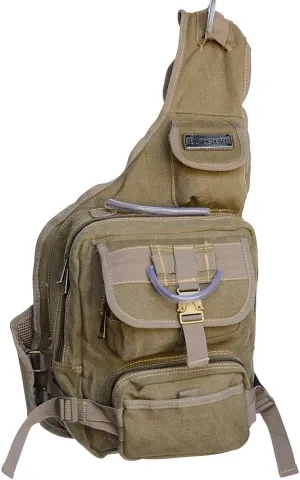 Eurosport Canvas Urban Sling Crossbody Backpack Bag (Putty)