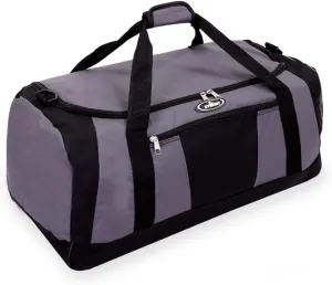 Everest Casual Duffel with Wet Pocket-Large, Dark Gray/Black, One Size