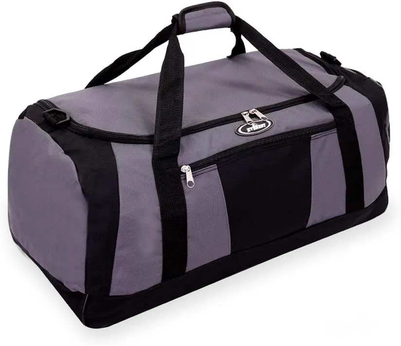 Everest Casual Duffel with Wet Pocket-Large, Dark Gray/Black, One Size