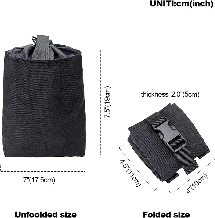 EXCELLENT ELITE SPANKER Tactical Folding Dump Pouch Utility Tool Bag Military Molle Drawstring Ammo Magazine Pouch