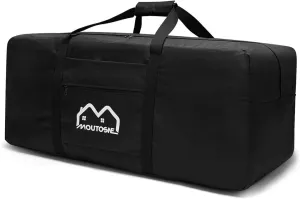 Extra Large Duffle Bag for Travel, 100L Camping Sports Equipment Storage, Waterproof Foldable Luggage Bag with Padded Handles (Black)