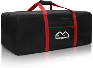Extra Large Duffle Bag for Travel, 150L Camping Sports Equipment Storage, Waterproof Foldable Luggage Bag with Padded Handles (Red)