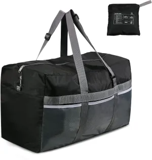 Extra Large Duffle Bag, Water Repellency Travel Foldable Duffle Bag for Men Women Adults, 75L, Black