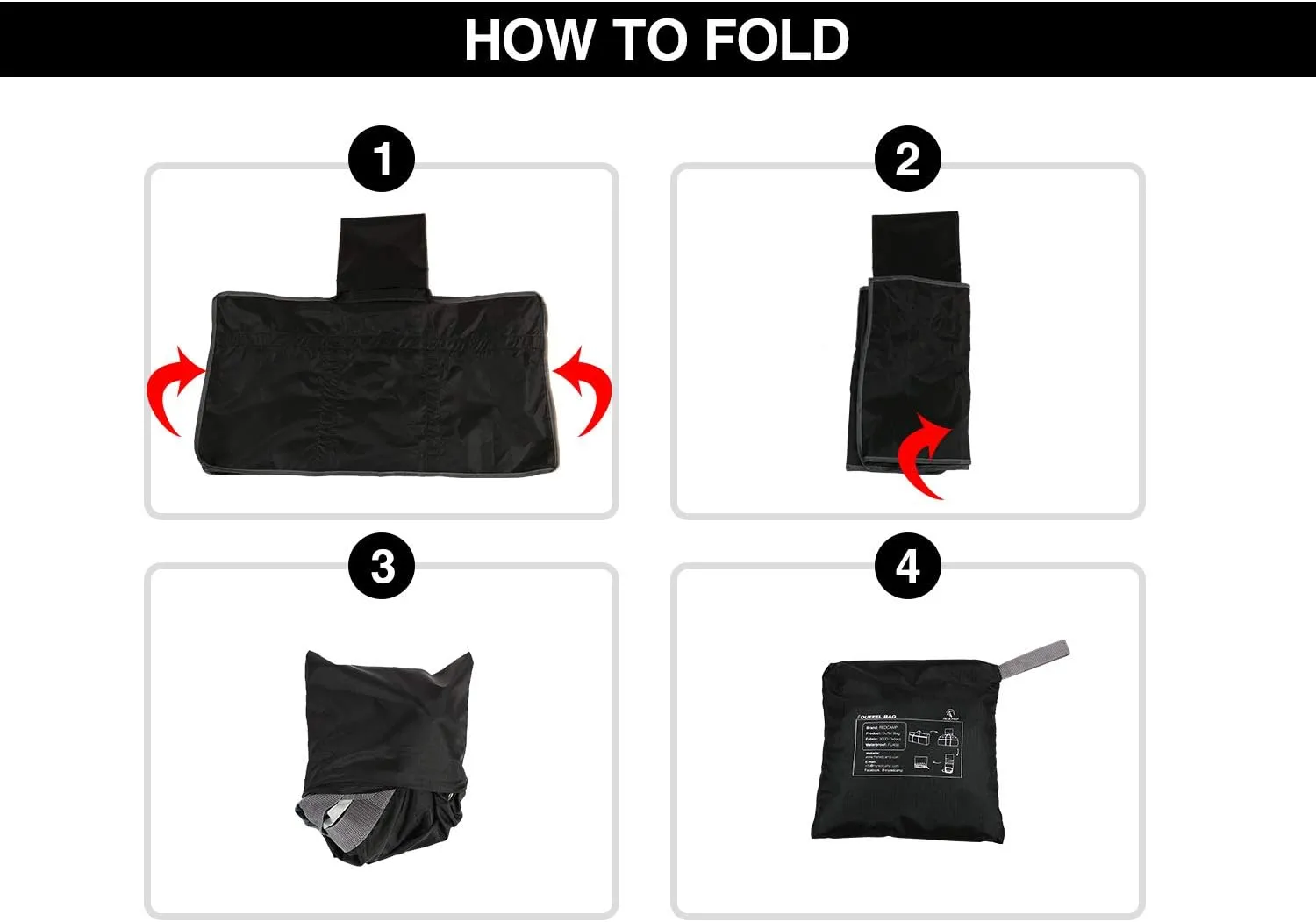 Extra Large Duffle Bag, Water Repellency Travel Foldable Duffle Bag for Men Women Adults, 75L, Black