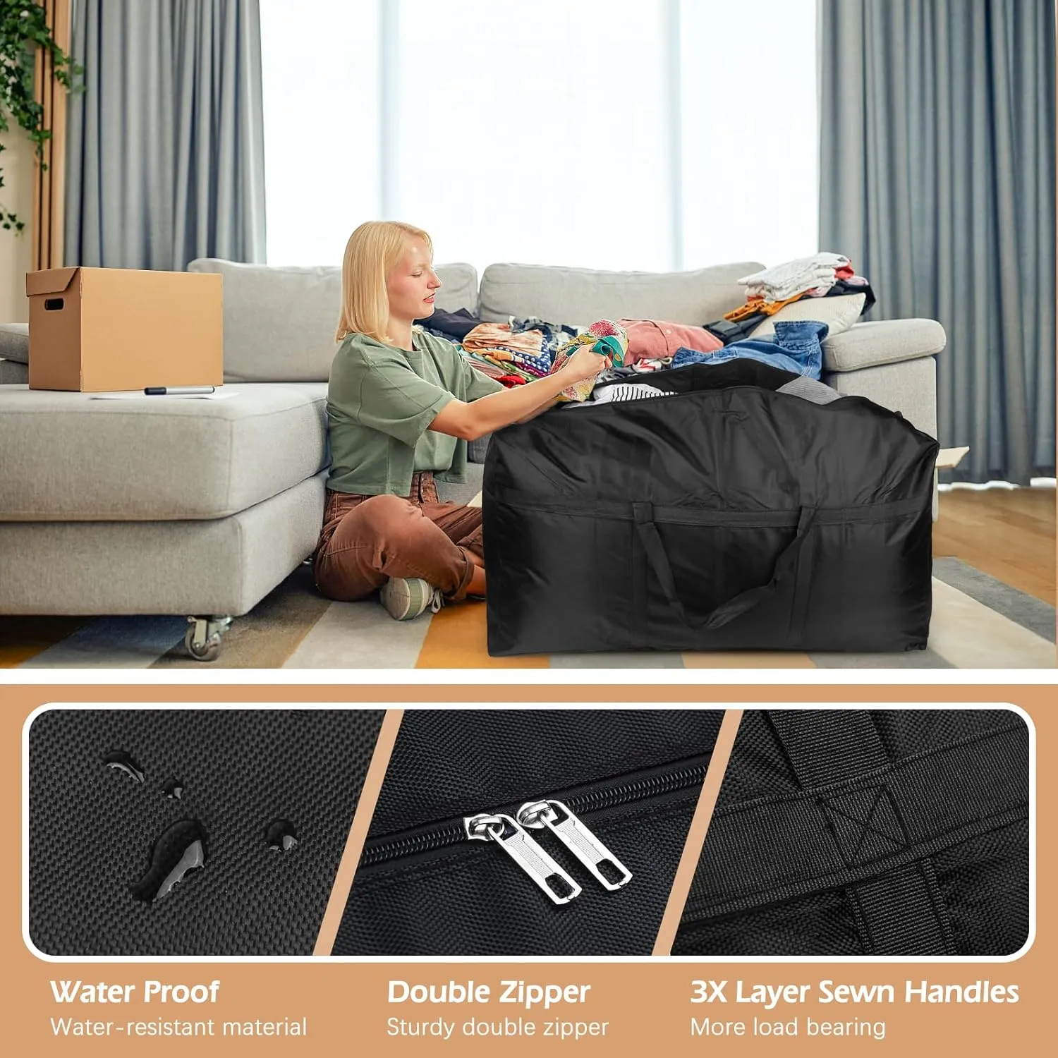 Extra Large Duffle Bag,120L Big Foldable Duffle Bag for Travel
