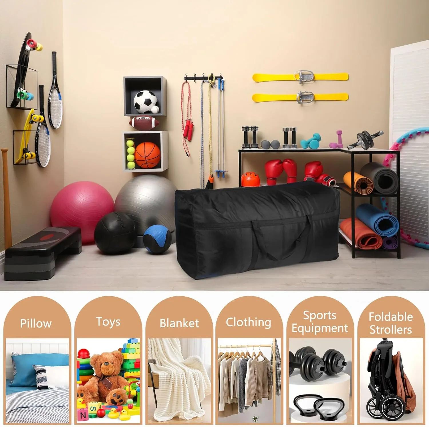 Extra Large Duffle Bag,120L Big Foldable Duffle Bag for Travel
