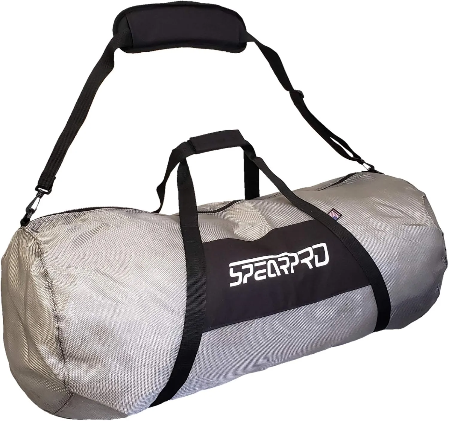Extra Large Mesh Duffle Dive Gear Bag with Padded Shoulder Strap | Fits Long Fins for Freediving, Spearfishing, Scuba Diving, Snorkeling, Swimming, Beach and Sports Equipment