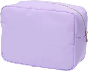 Extral Large Cosmetic Bag Makeup Pouch Bag Case, Nylon Travel Set Women Girls (Purple,XL)