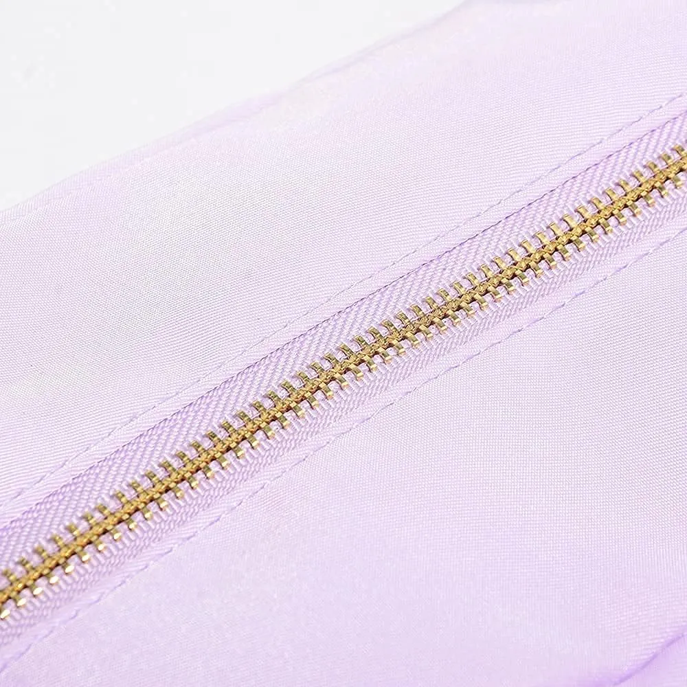 Extral Large Cosmetic Bag Makeup Pouch Bag Case, Nylon Travel Set Women Girls (Purple,XL)