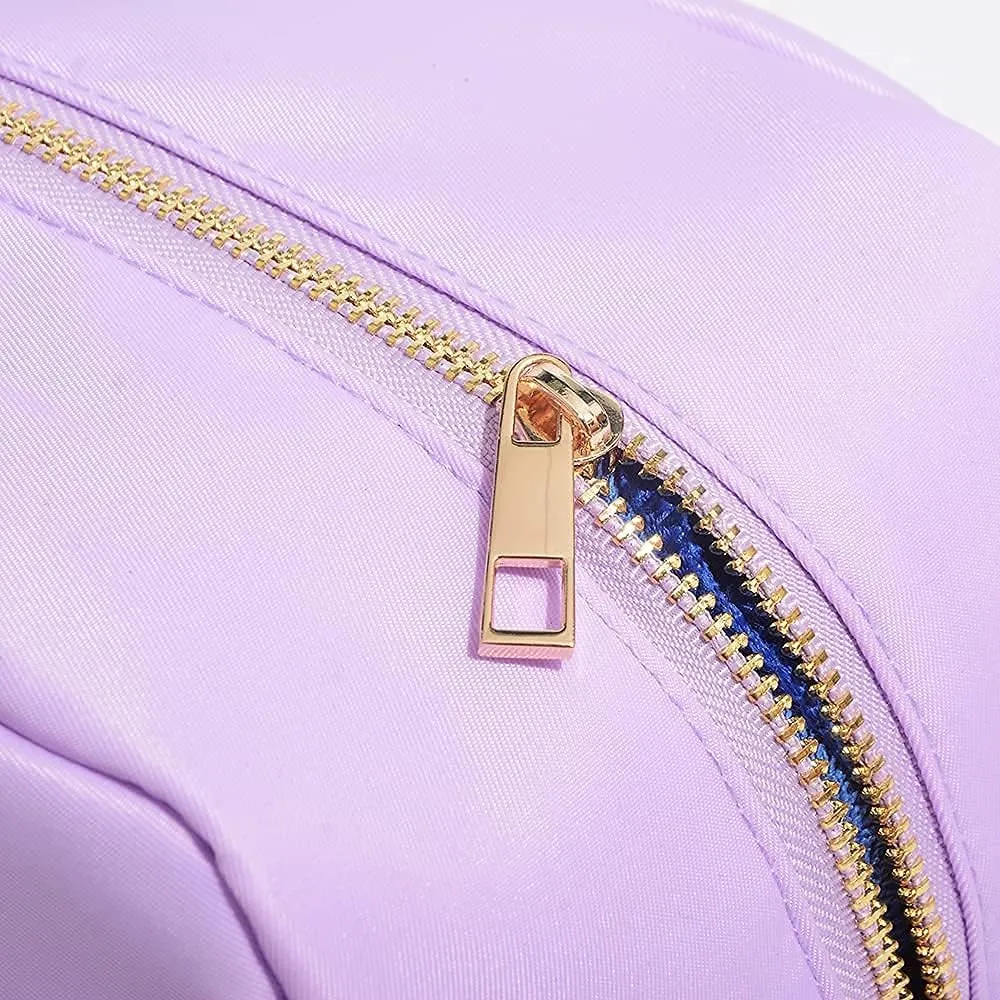Extral Large Cosmetic Bag Makeup Pouch Bag Case, Nylon Travel Set Women Girls (Purple,XL)