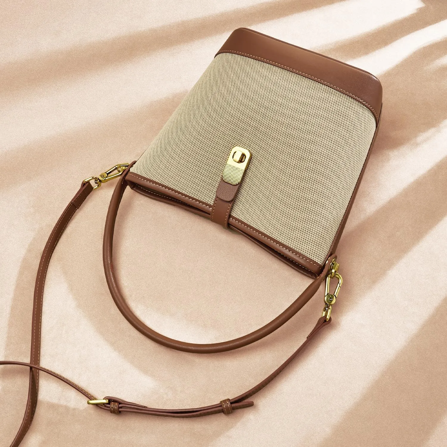 Fabric Small Bucket Bag for Women Fashion Ladies Summer Simplicity Crossbody Handbag Shoulder Purse