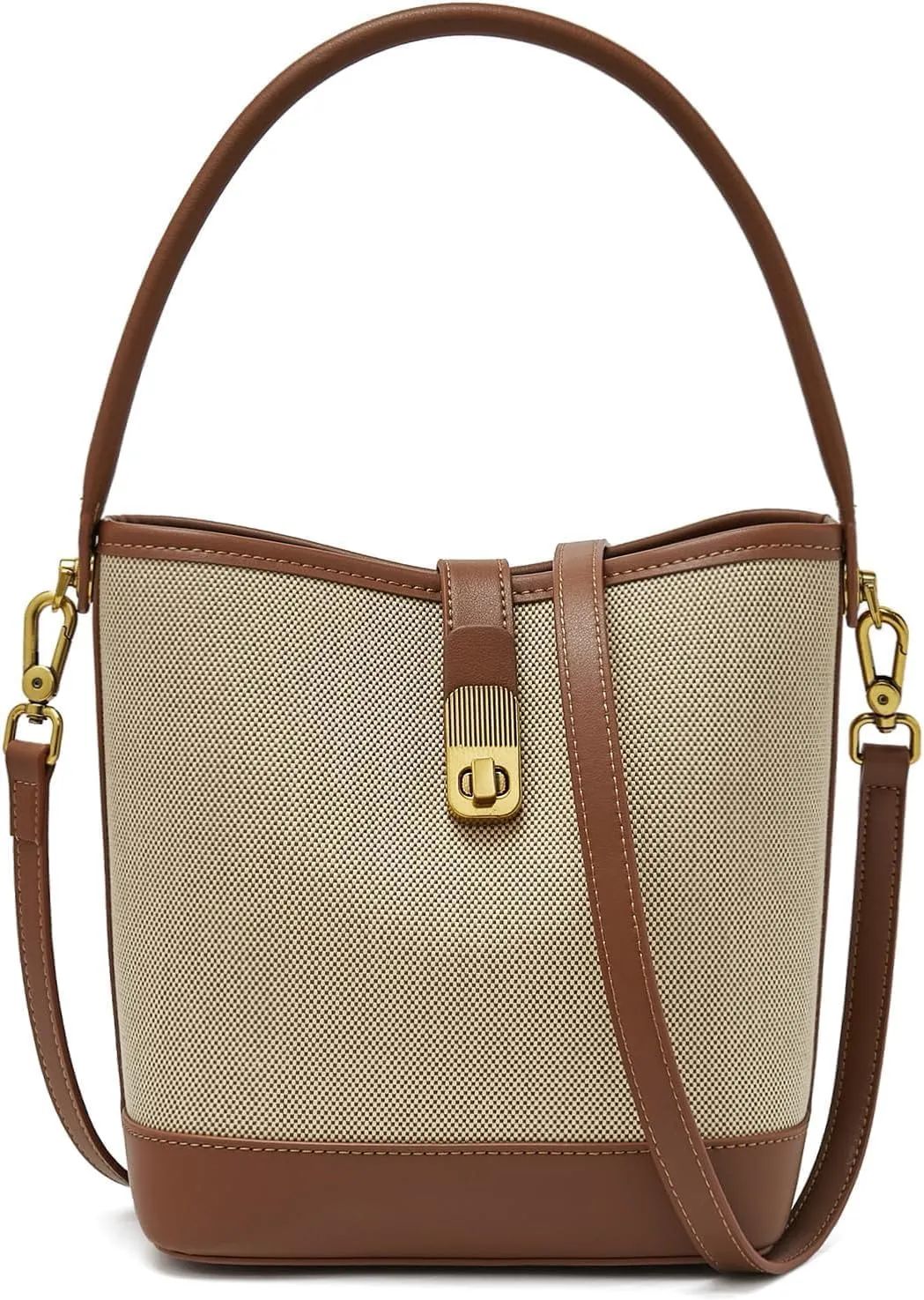 Fabric Small Bucket Bag for Women Fashion Ladies Summer Simplicity Crossbody Handbag Shoulder Purse