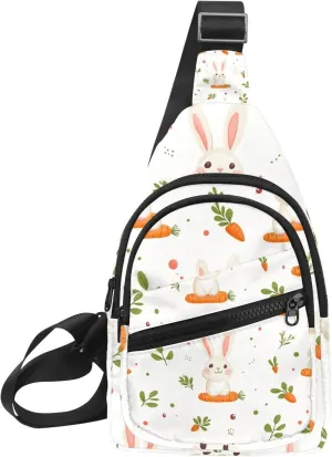 Fanny Pack Cross Body Bag for Outdoors Hiking Traveling, Holy Easter Bunny Easter Eggs
