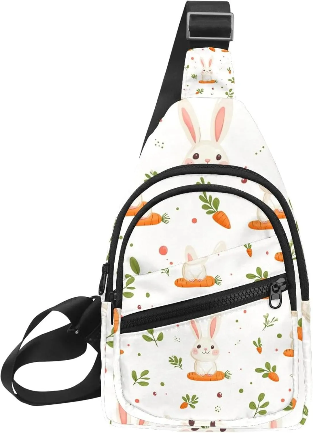 Fanny Pack Cross Body Bag for Outdoors Hiking Traveling, Holy Easter Bunny Easter Eggs