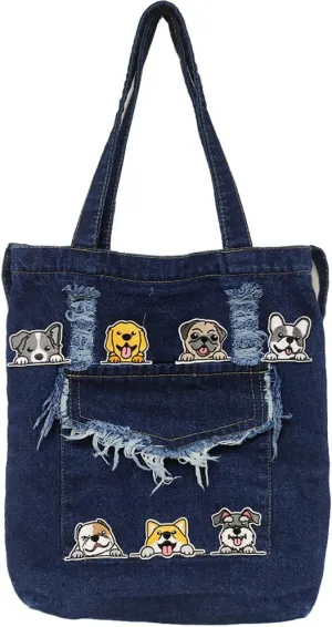 Farm4Far Women Denim Bow-tie Tote Shoulder Sling Hand Bags