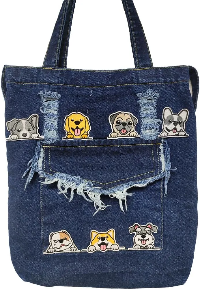 Farm4Far Women Denim Bow-tie Tote Shoulder Sling Hand Bags