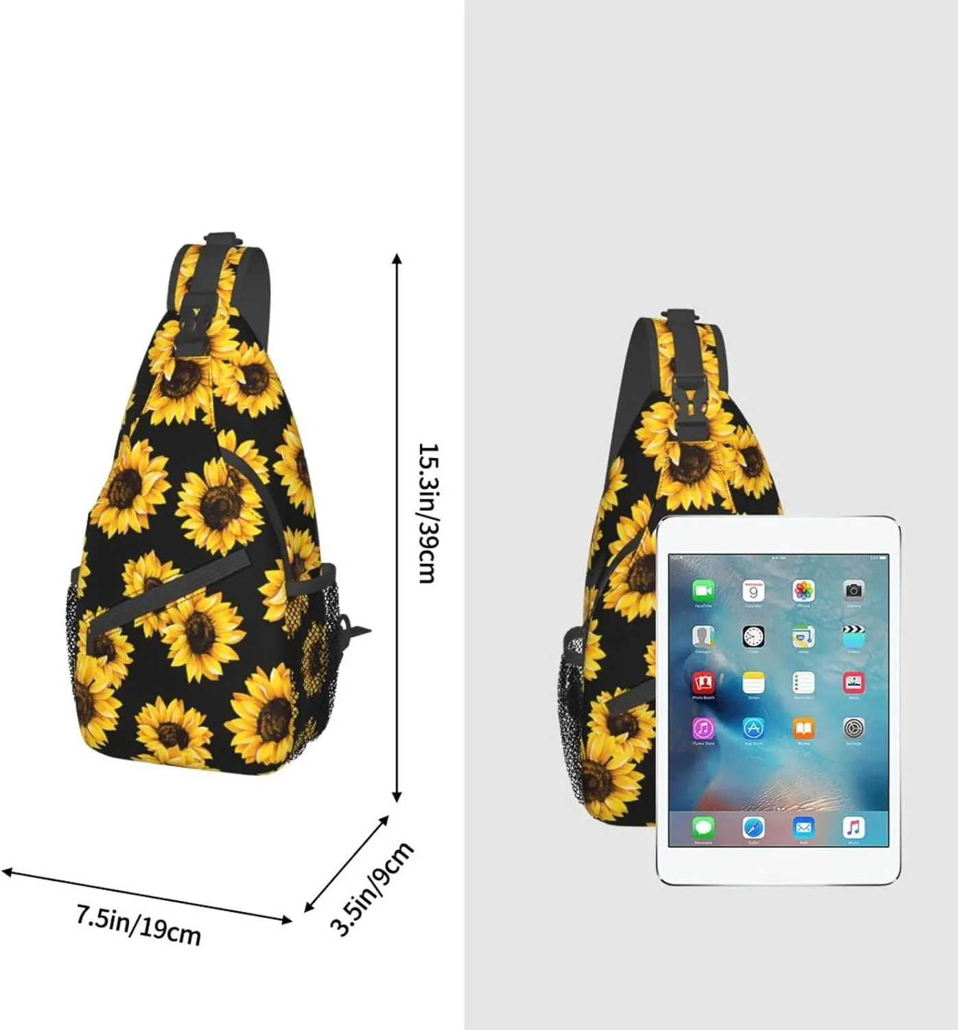 Fashion Chest Sling Bag Crossbody Shoulder Backpack Adjustable Lightweight Travel Hiking Casual Daypack Unisex