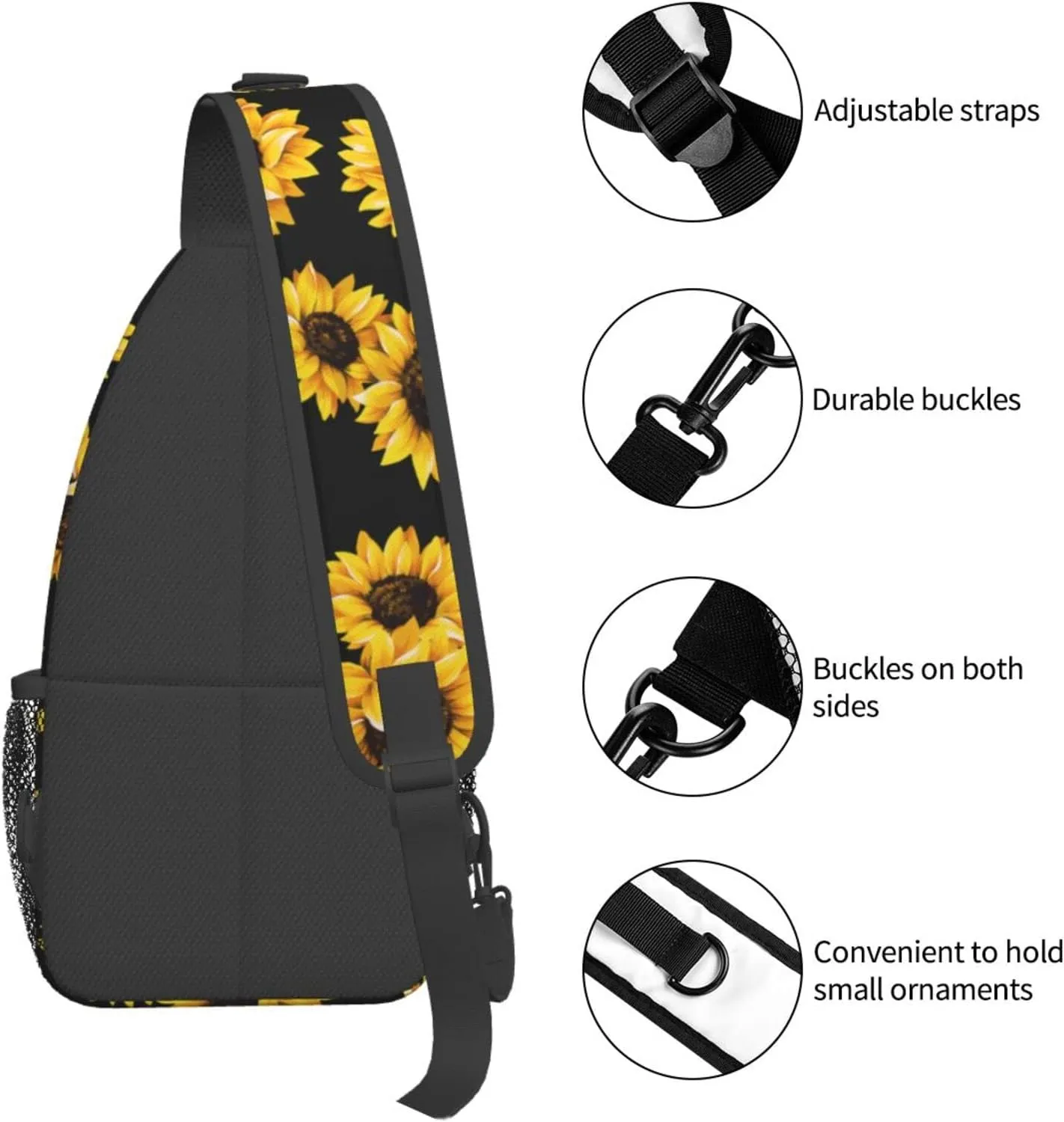 Fashion Chest Sling Bag Crossbody Shoulder Backpack Adjustable Lightweight Travel Hiking Casual Daypack Unisex