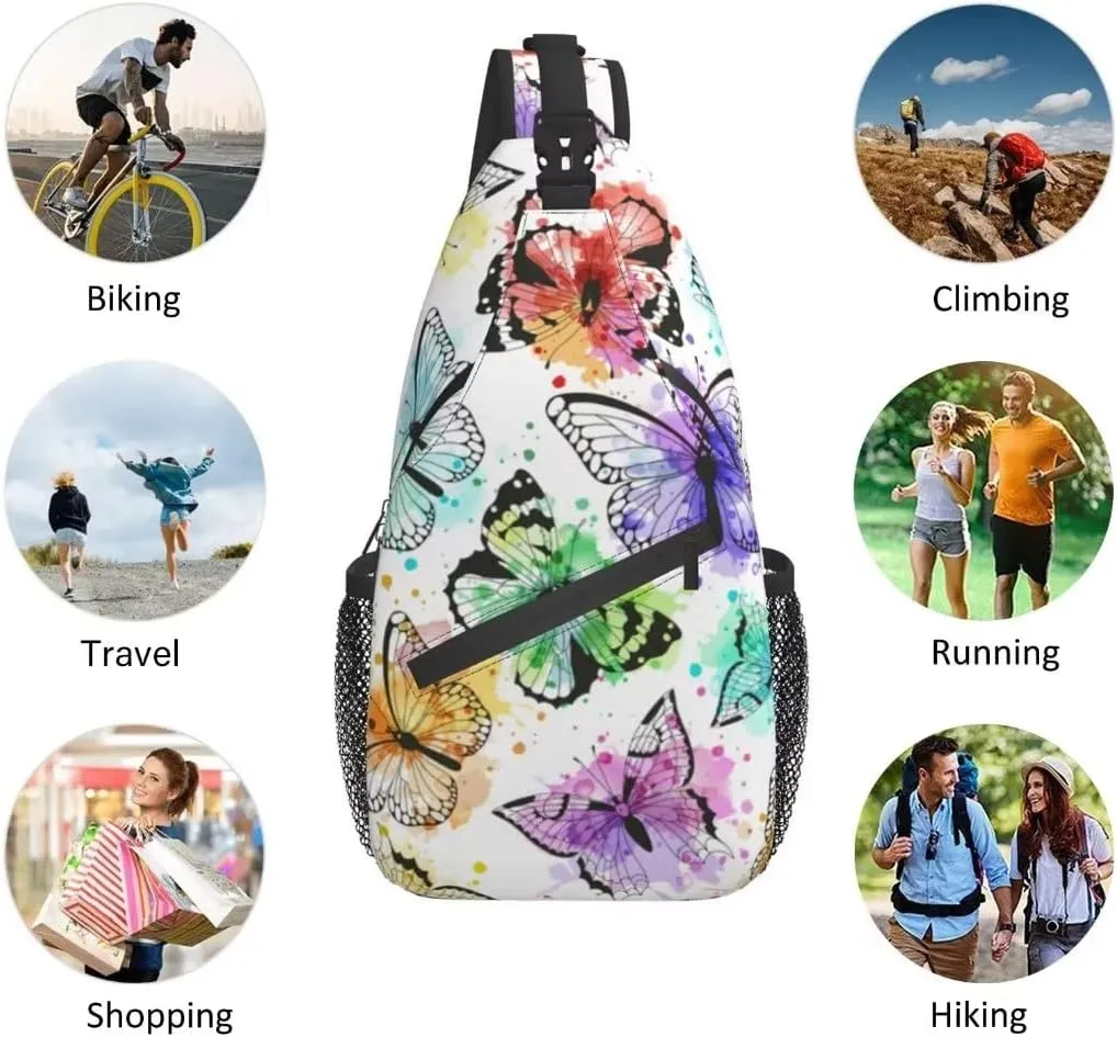 Fashion Chest Sling Bag Crossbody Shoulder Backpack Adjustable Lightweight Travel Hiking Casual Daypack Unisex