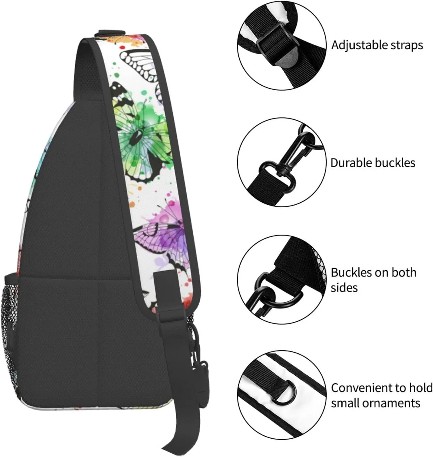 Fashion Chest Sling Bag Crossbody Shoulder Backpack Adjustable Lightweight Travel Hiking Casual Daypack Unisex