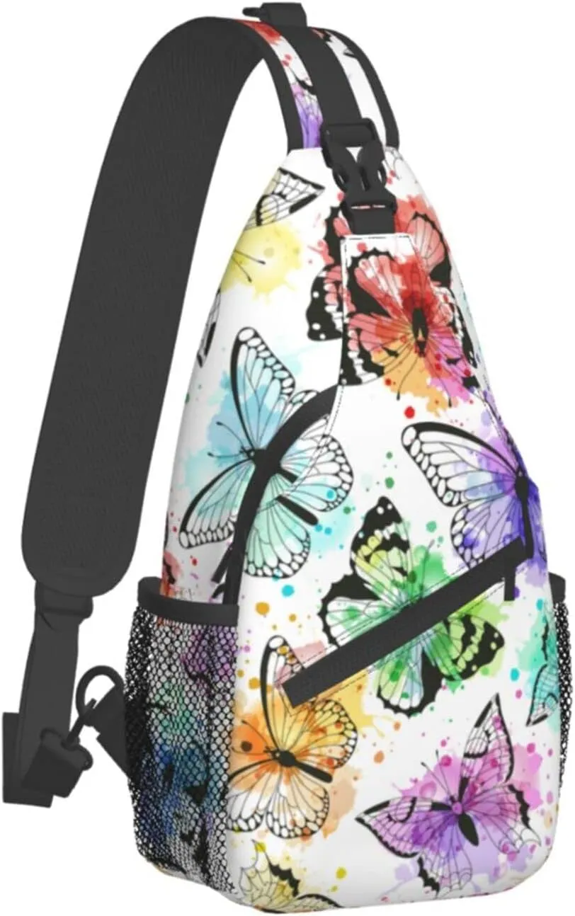 Fashion Chest Sling Bag Crossbody Shoulder Backpack Adjustable Lightweight Travel Hiking Casual Daypack Unisex