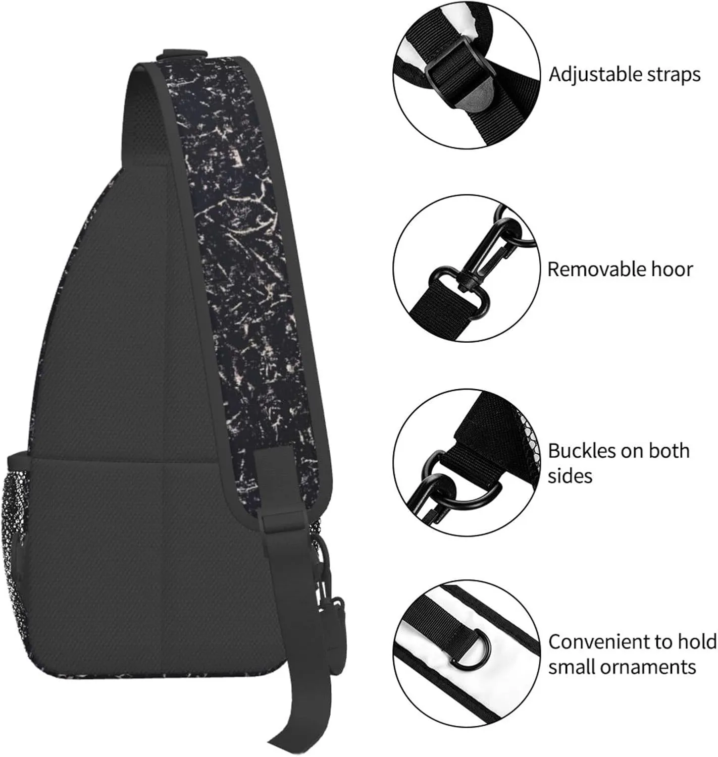 Fashion Chest Sling Bag For Women Men Adjustable Strap Crossbody Shoulder Backpack Hiking Travel Gym Unisex Daypack