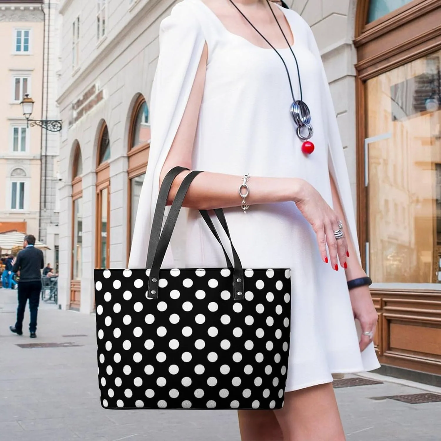 Fashion Large Capacity Satchel Tote Bag Casual Shoulder Bag Soft Leather Purse