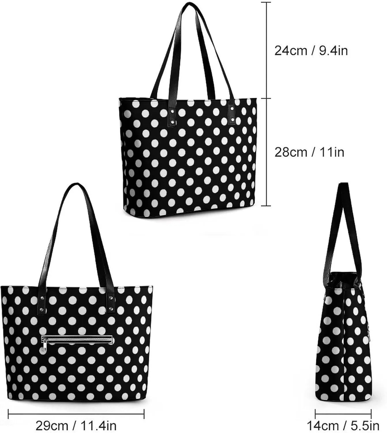 Fashion Large Capacity Satchel Tote Bag Casual Shoulder Bag Soft Leather Purse