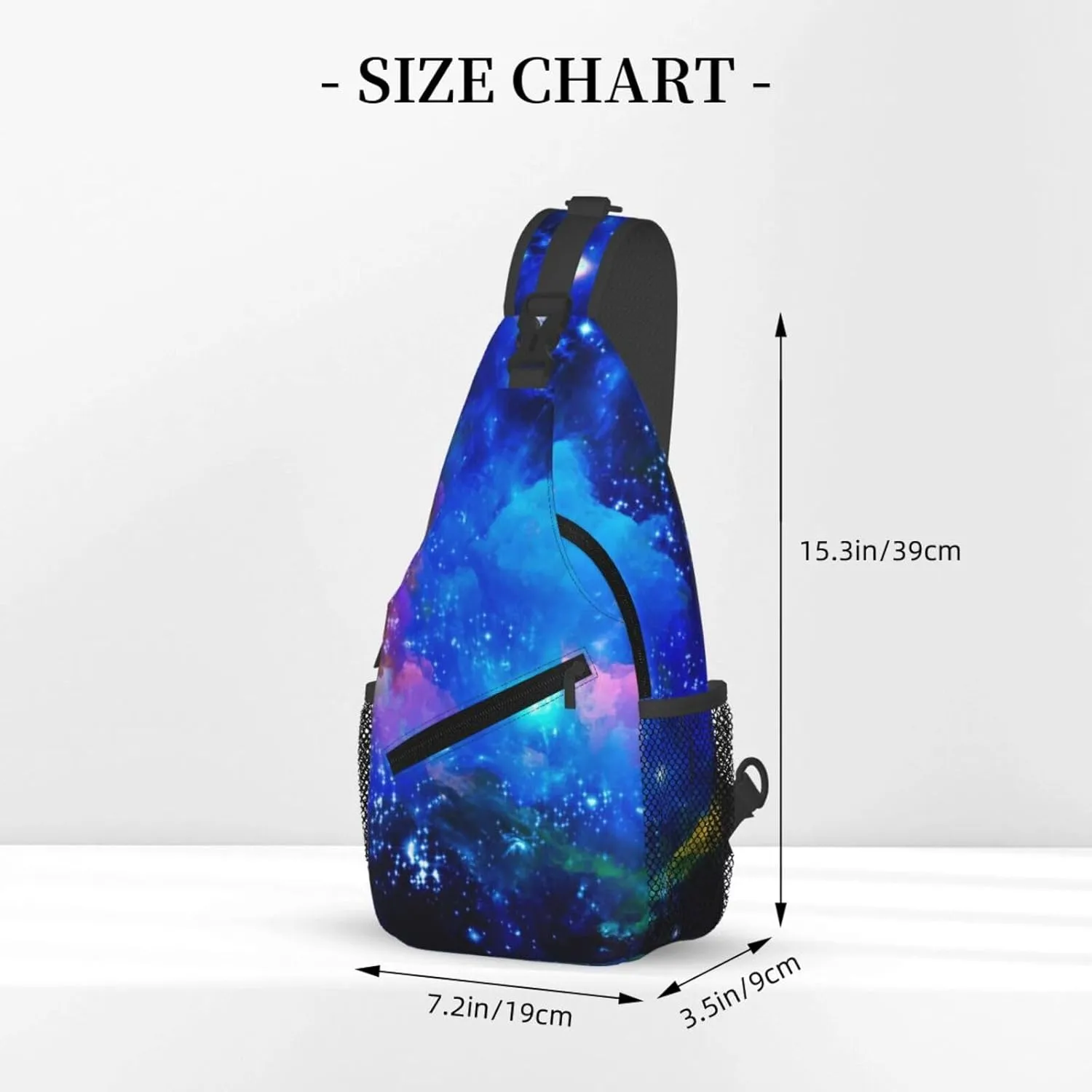 Fashion Purple Galaxy Sling Backpack, Multipurpose Crossbody Shoulder Bag Travel Hiking Daypack for Men Women