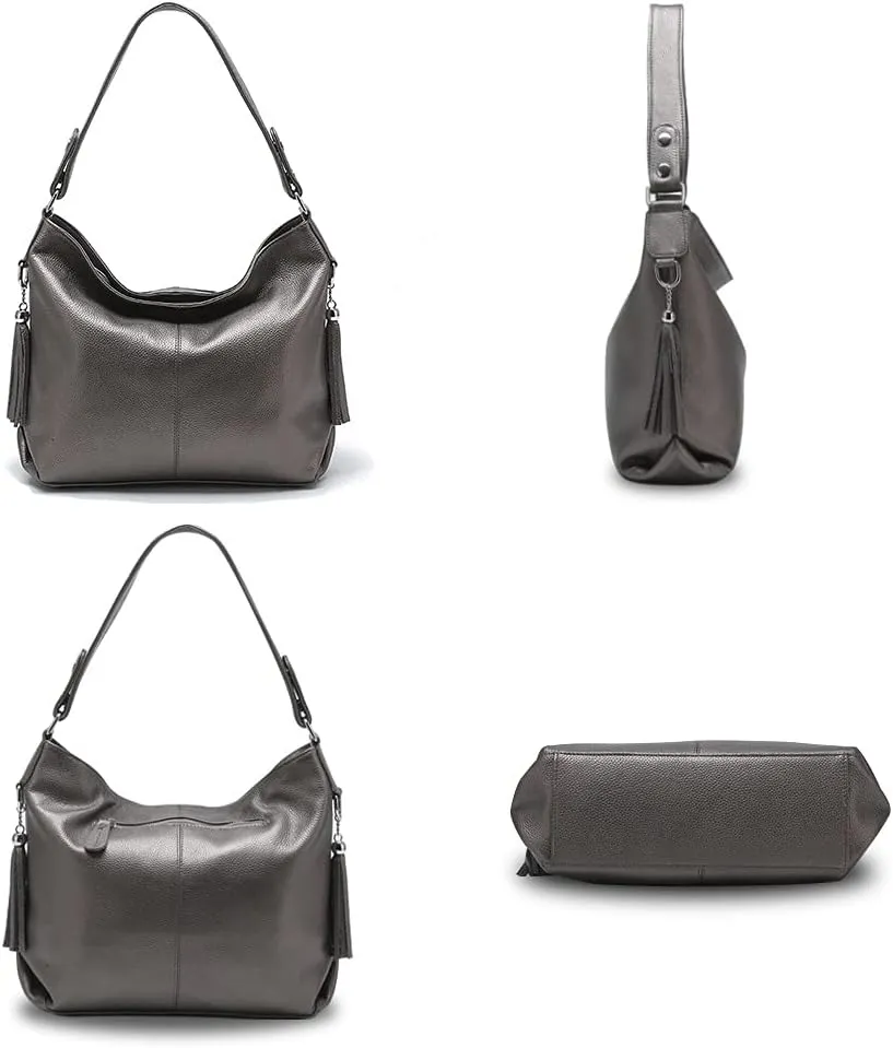 Fashion Soft Real Genuine Leather Tassel Women's Handbag Ladies Shoulder Tote Messenger Hobo Bag Satchel