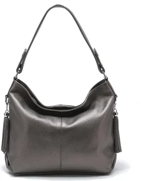 Fashion Soft Real Genuine Leather Tassel Women's Handbag Ladies Shoulder Tote Messenger Hobo Bag Satchel