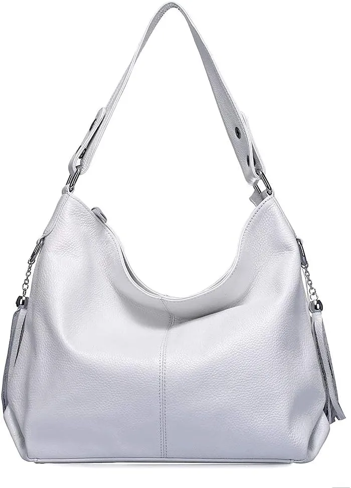 Fashion Soft Real Genuine Leather Tassel Women's Handbag Ladies Shoulder Tote Messenger Hobo Bag Satchel