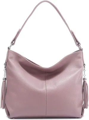 Fashion Soft Real Genuine Leather Tassel Women's Handbag Ladies Shoulder Tote Messenger Hobo Bag Satchel