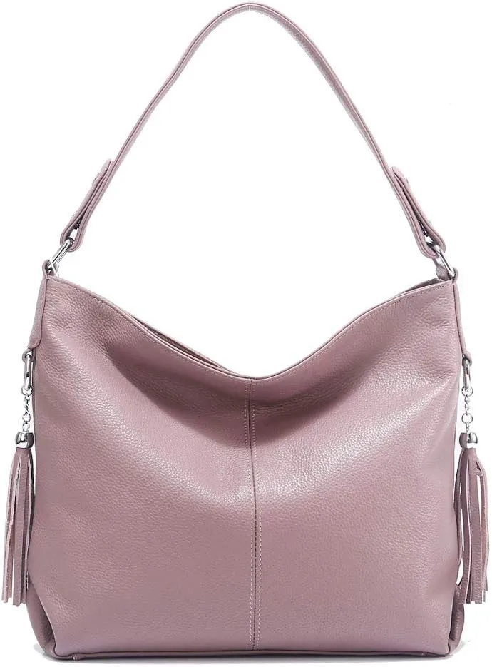 Fashion Soft Real Genuine Leather Tassel Women's Handbag Ladies Shoulder Tote Messenger Hobo Bag Satchel