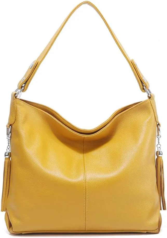 Fashion Soft Real Genuine Leather Tassel Women's Handbag Ladies Shoulder Tote Messenger Hobo Bag Satchel