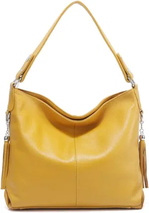 Fashion Soft Real Genuine Leather Tassel Women's Handbag Ladies Shoulder Tote Messenger Hobo Bag Satchel