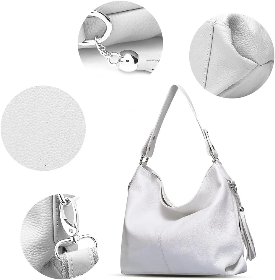 Fashion Soft Real Genuine Leather Tassel Women's Handbag Ladies Shoulder Tote Messenger Hobo Bag Satchel